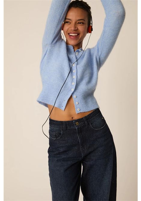 Des Petits Hauts Women's Betty Blue Fitted Superfine Alpaca Cardigan Des Petits Hauts |  | 1H26003803614